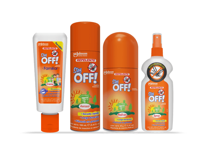 Un grupo de 4 productos Stay OFF!® Adultos