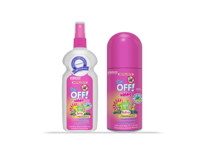 Un grupo de 2 productos Stay OFF!® Niños